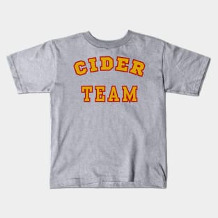 Cider Team. Red and Gold Style Kids T-Shirt